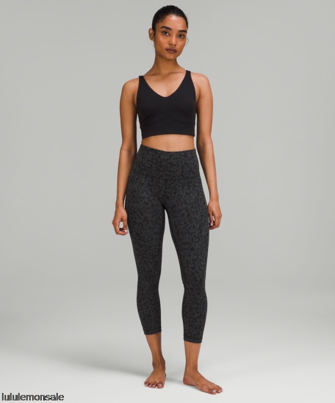 Lululemon Damen DELULU201 | Ausrichten Hochhausernte 23 Tiefe Kohle Multi